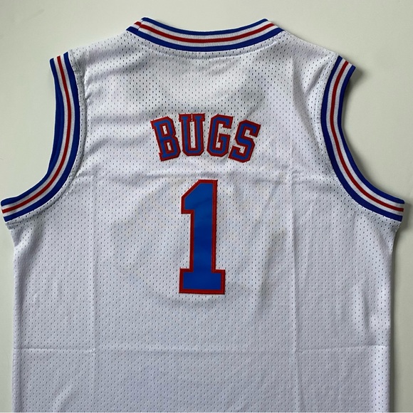 Space Jam Tune Squad Bugs Jersey Size Large #11 White Basketball Shirt EUC - Picture 8 of 16